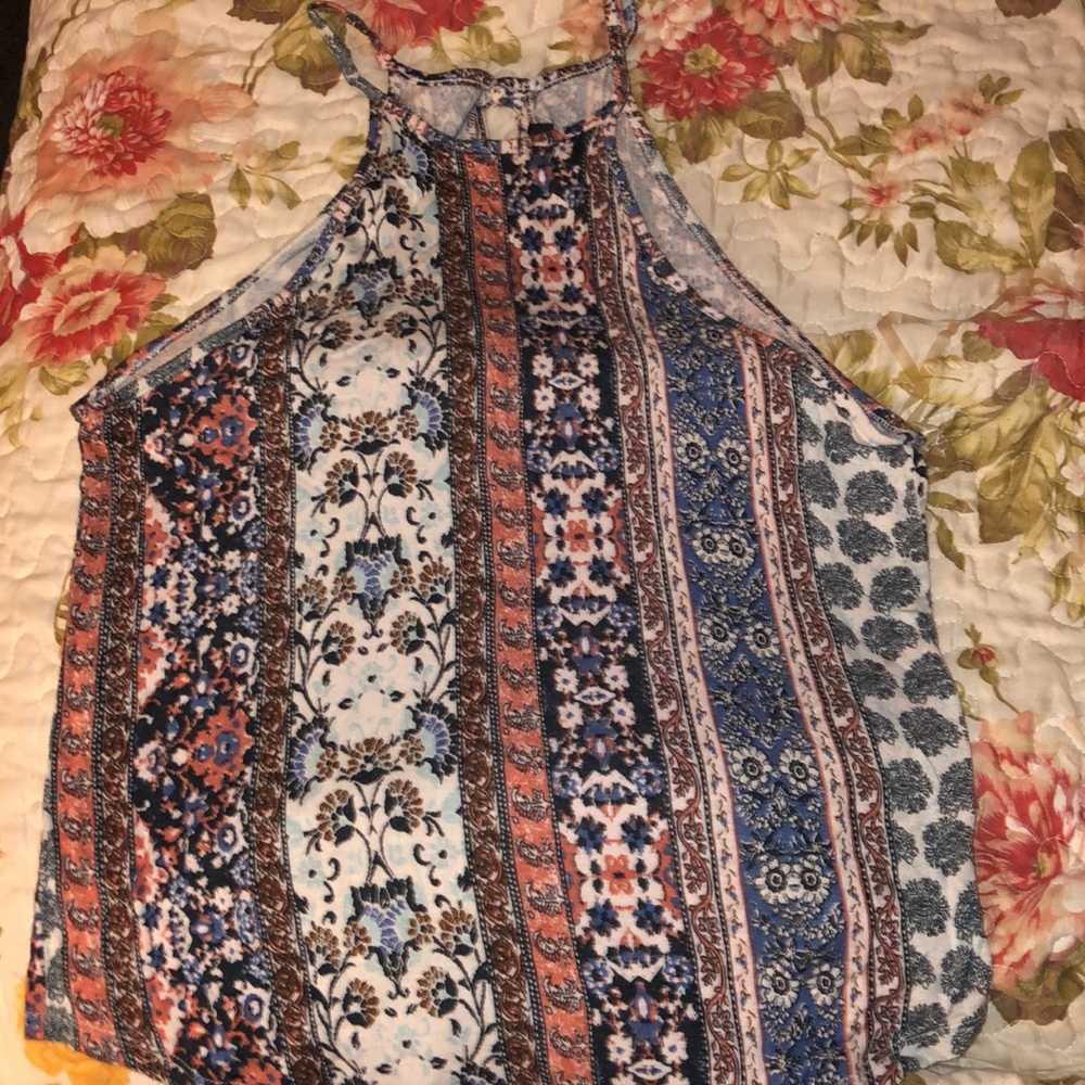 Printed halter top